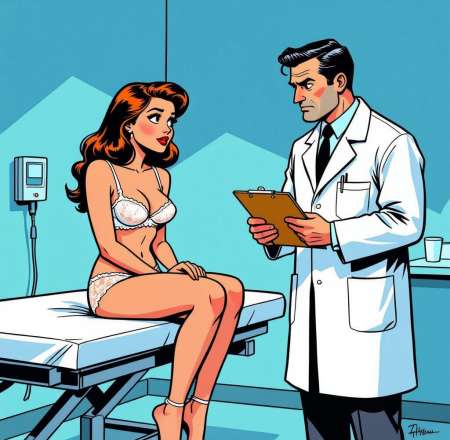 Visite médicale fictive pour vraie patiente